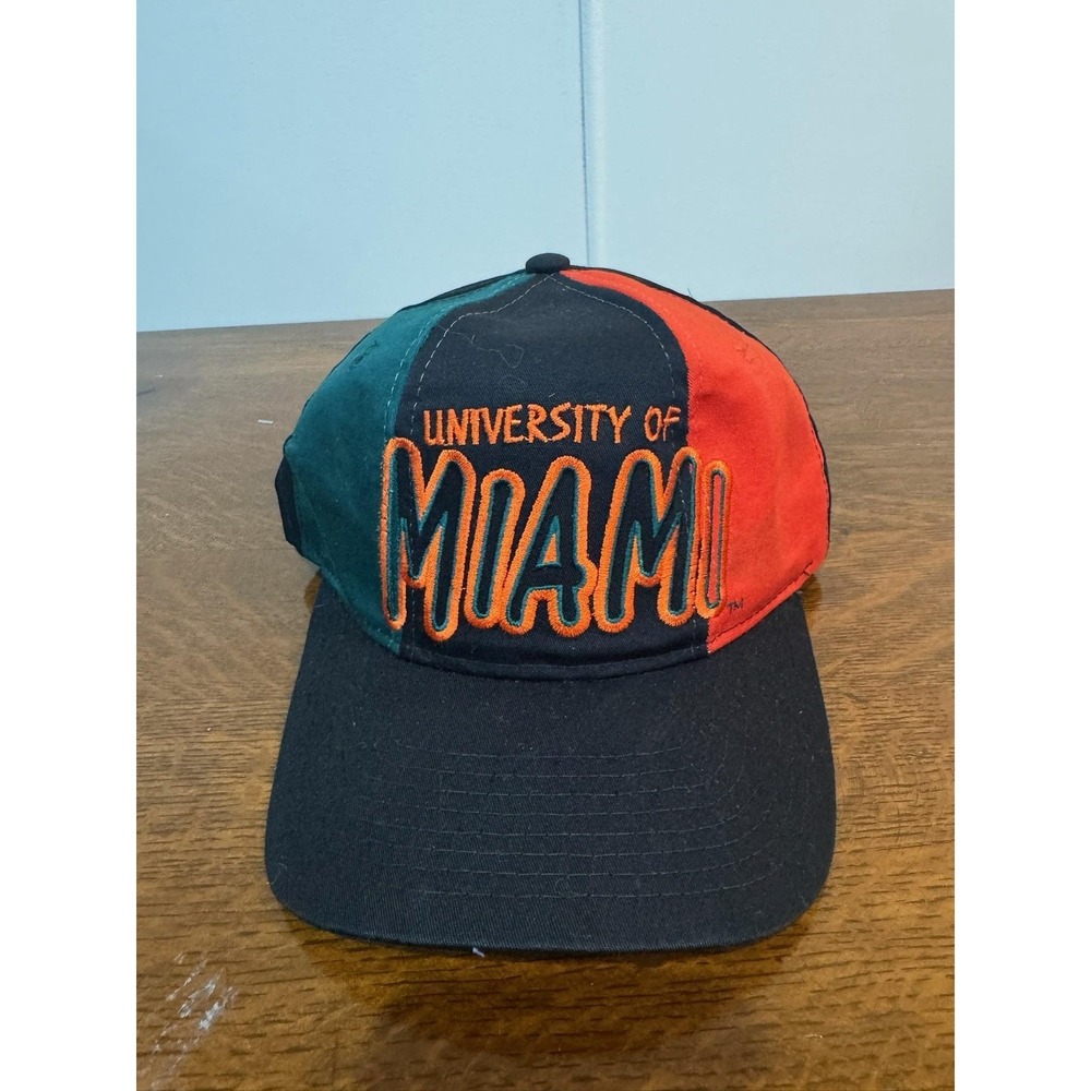 Vintage Miami Hurricanes Hat Cap Snap Back‎ Tri Power NCAA Starter 90s